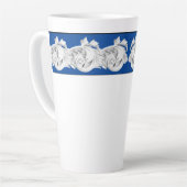 大理石テンドリルを大きなラテマグカップ カフェラテマグ (左アングル)