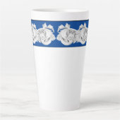 大理石テンドリルを大きなラテマグカップ カフェラテマグ (正面)