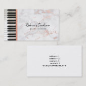 大理石デコールピアノレッスンミュージック先生 名刺 (正面/裏面)