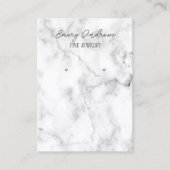 大理石デザイナージュエリーイヤリングホルダーディスプレイ 名刺 (正面)