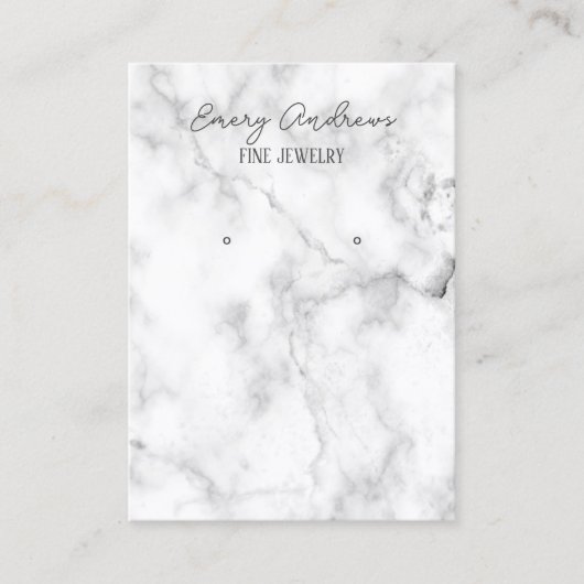 大理石デザイナージュエリーイヤリングホルダーディスプレイ 名刺 (正面)