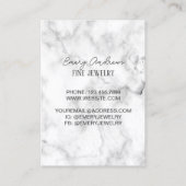 大理石デザイナージュエリーネックレスホルダーディスプレイ 名刺 (裏面)