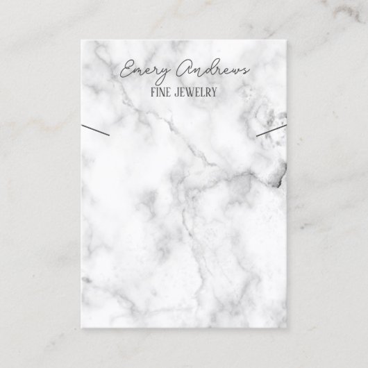 大理石デザイナージュエリーネックレスホルダーディスプレイ 名刺 (正面)