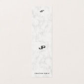 大理石デザインモダンモノグラムエレガントクリーン折り畳み 名刺 (外部フラット)