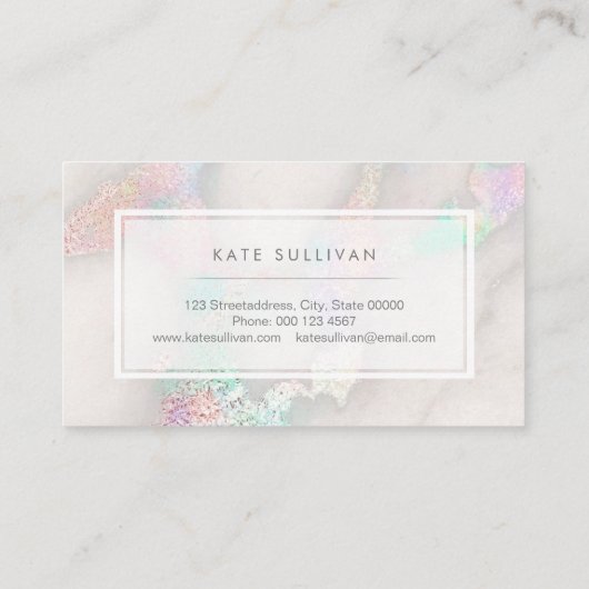 大理石デザイン名刺 名刺 (裏面)