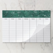 大理石デスクウィークリースケジュール紙パッドギフト ペーパーパッド (折り畳み)