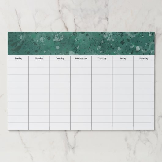 大理石デスクウィークリースケジュール紙パッドギフト ペーパーパッド (正面)