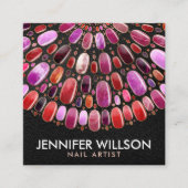 大理石ネイルアートマンダラ – アポイントメント  スクエア名刺 (正面)