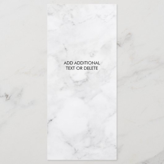 大理石ネイルサロンプロフェッショナル価格表メニュー メニュー (裏面)