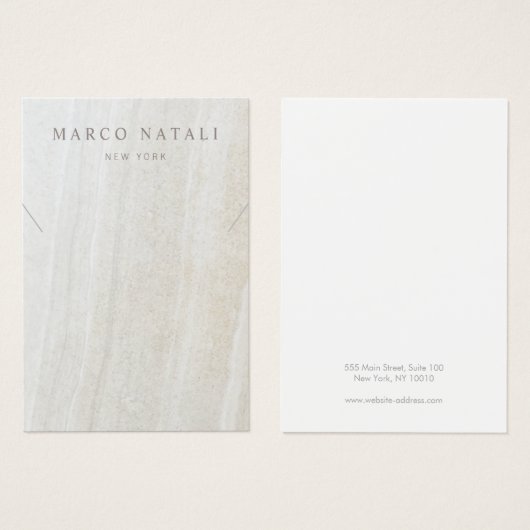 大理石ネックレスブレスレットディスプレイカード (正面&裏面)