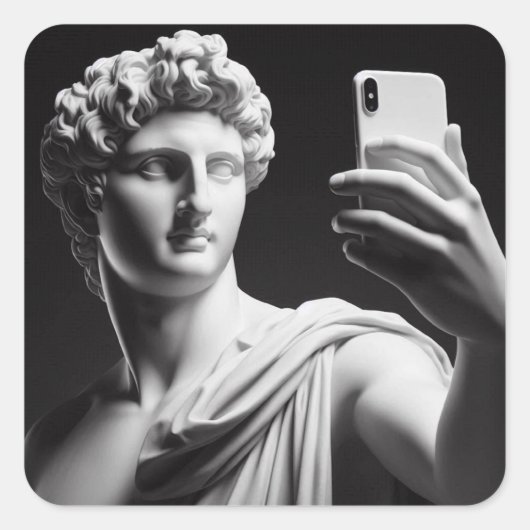 大理石バスト スクエアシール (正面)