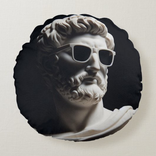 大理石バスト ラウンドクッション (正面)