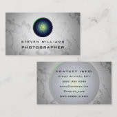 大理石バックカメラレンズライト名刺 名刺 (正面/裏面)