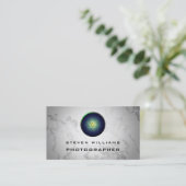 大理石バックカメラレンズライト名刺 名刺 (スタンド正面)