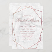 大理石バラシンプル金ゴールド幾何ブライダルシャワー 招待状 (正面/裏面)