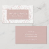 大理石バラピンクパターン名刺 名刺 (正面/裏面)