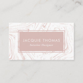 大理石バラピンクパターン名刺 名刺