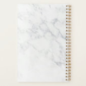 大理石バラ金ゴールドのラッシュとブローズ美しいのロゴ プランナー手帳 (裏面)