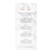 大理石バラ金ゴールドの点滅と眉の価格設定とサービス ラックカード (正面)