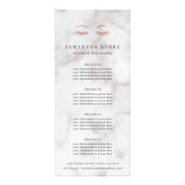 大理石バラ金ゴールドの点滅と眉の価格設定とサービス ラックカード (正面)