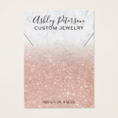 大理石バラ金ゴールドグリッターシックなネックレスディスプレイ (正面)