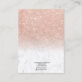 大理石バラ金ゴールドグリッタージュエリーイヤリング表示 名刺 (裏面)