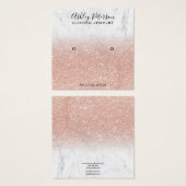 大理石バラ金ゴールドグリッタースタッドイヤリングディスプレイ (正面&裏面)