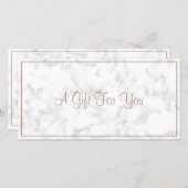 大理石バラ金ゴールドサロンモダンギフト証明書 (正面/裏面)