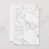 大理石バラ金ゴールドサンキューカード結婚婚約 招待状 (裏面)