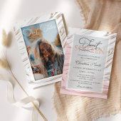 大理石バラ金ゴールドスウィート16誕生日 招待状