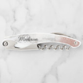 大理石バラ金ゴールドスタイリッシュモノグラムグリッター ソムリエナイフ (正面)