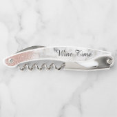 大理石バラ金ゴールドスタイリッシュワインタイムグリッター ソムリエナイフ (裏面)