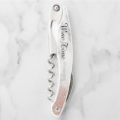 大理石バラ金ゴールドスタイリッシュワインタイムグリッター ソムリエナイフ (正面)