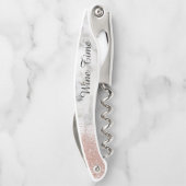 大理石バラ金ゴールドスタイリッシュワインタイムグリッター ソムリエナイフ (裏面)