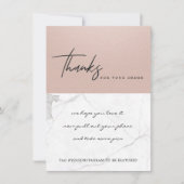 大理石バラ金ゴールドテクスチ企業のャ事業ロゴ サンキューカード (正面)