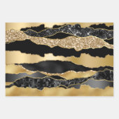 大理石バラ金ゴールドパープルグリッター金属箔 ラッピングペーパーシート (正面2)