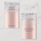 大理石バラ金ゴールドフェイク箔イヤリングディスプレイカード 名刺 (正面/裏面)