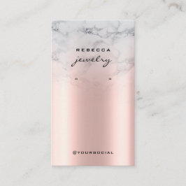 大理石バラ金ゴールドフェイク箔イヤリングディスプレイカード 名刺