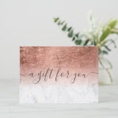 大理石バラ金ゴールドフォイルグラデーションギフト券 (スタンド正面)