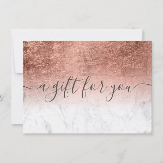 大理石バラ金ゴールドフォイルグラデーションギフト券 (正面)