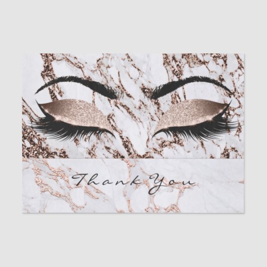 大理石バラ金ゴールドホワイト感謝していグリッターアイコッパー 薄葉紙 (正面)
