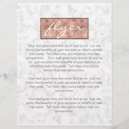 大理石バラ金ゴールドボックスエレガントフライヤー チラシ (正面)