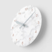 大理石バラ金ゴールドモダン エレガント ラウンド壁時計 (傾斜)