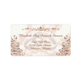 大理石バラ金ゴールドリングや輪エレガントな結婚式の出荷 ラベル