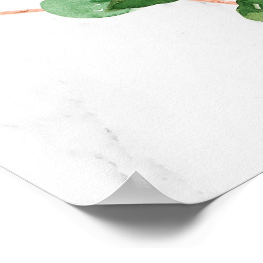 大理石バラ金ゴールドリーフ80誕生日ウェルカムポイント ポスター (角)