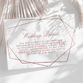 大理石バラ金ゴールド幾何結婚詳細情報 エンクロージャーカード