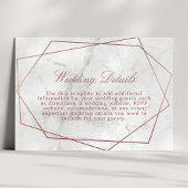 大理石バラ金ゴールド幾何結婚詳細情報 エンクロージャーカード