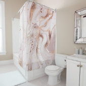 大理石バラ金ゴールド:液体抽象芸術。 シャワーカーテン (インサイチュ)