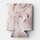 大理石バラ金ゴールド：液体抽象芸術。 缶クーラー (裏面)