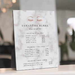 大理石バラ金ゴールドLash & Brow価格/サービス フォトプラーク